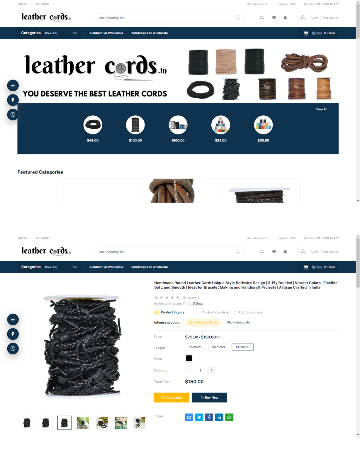 Leather Cords India